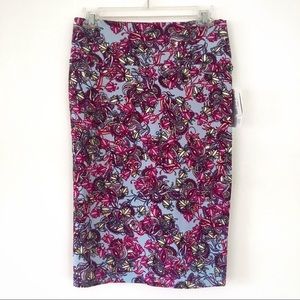 NWT LuLaRoe Floral Cassie Pencil Skirt